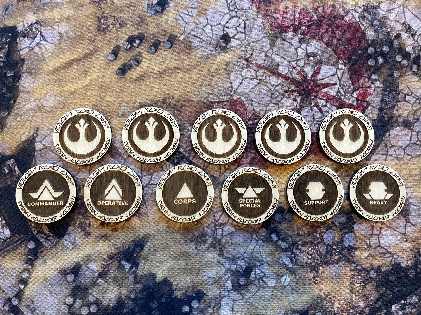 Star Wars Legion Order Tokens - Wooden