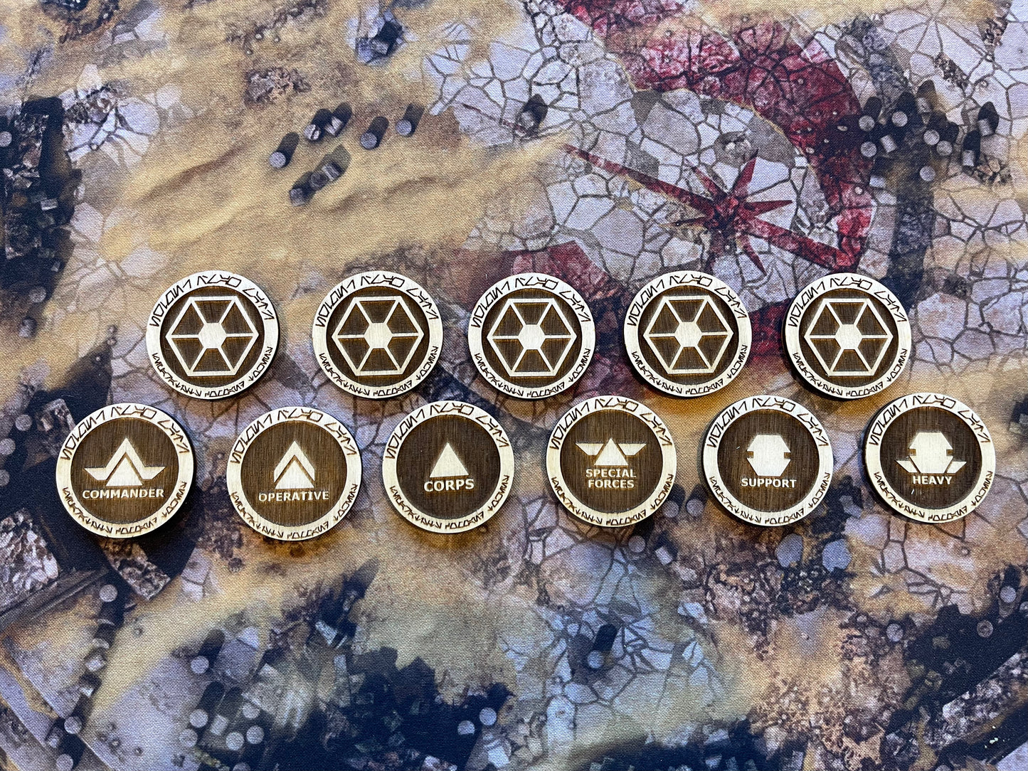 Star Wars Legion Order Tokens - Wooden