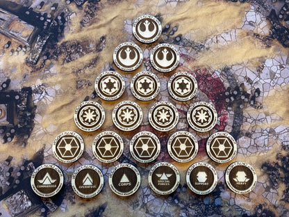 Star Wars Legion Order Tokens - Wooden