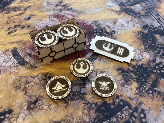 Star Wars Legion Order Tokens - Wooden