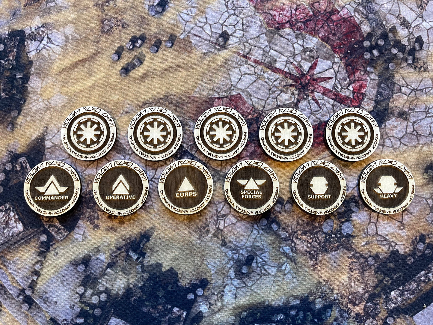 Star Wars Legion Order Tokens - Wooden