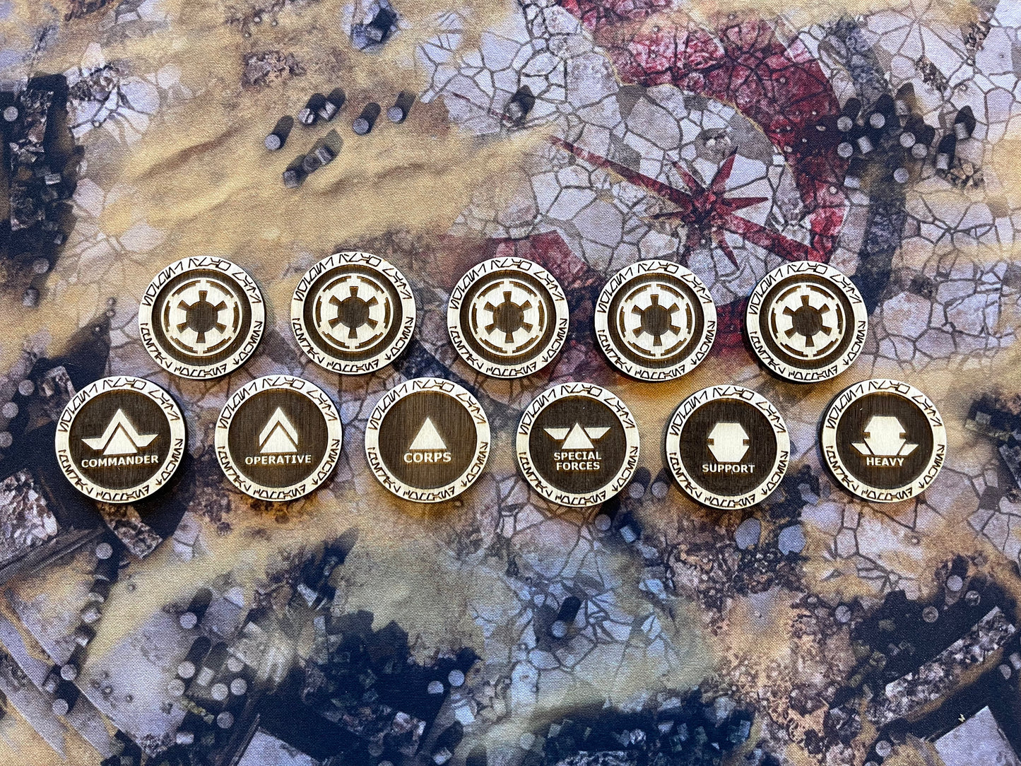 Star Wars Legion Order Tokens - Wooden